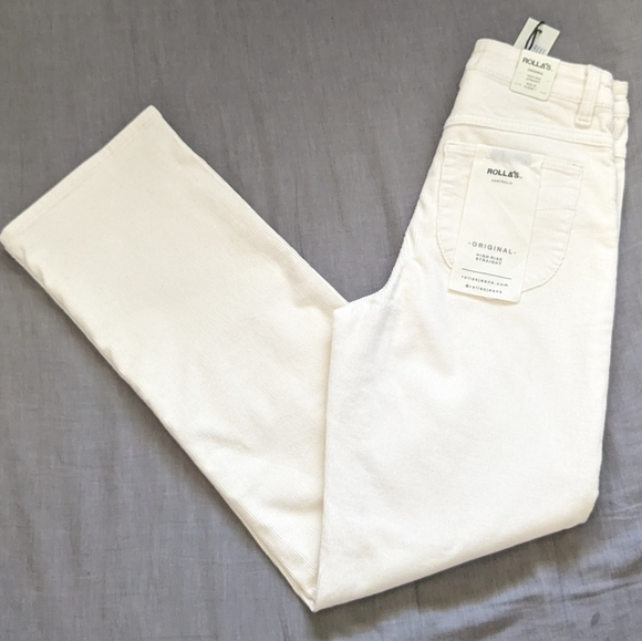 Rolla's Straight Leg Cords Pants Cream - Picture 1 of 13